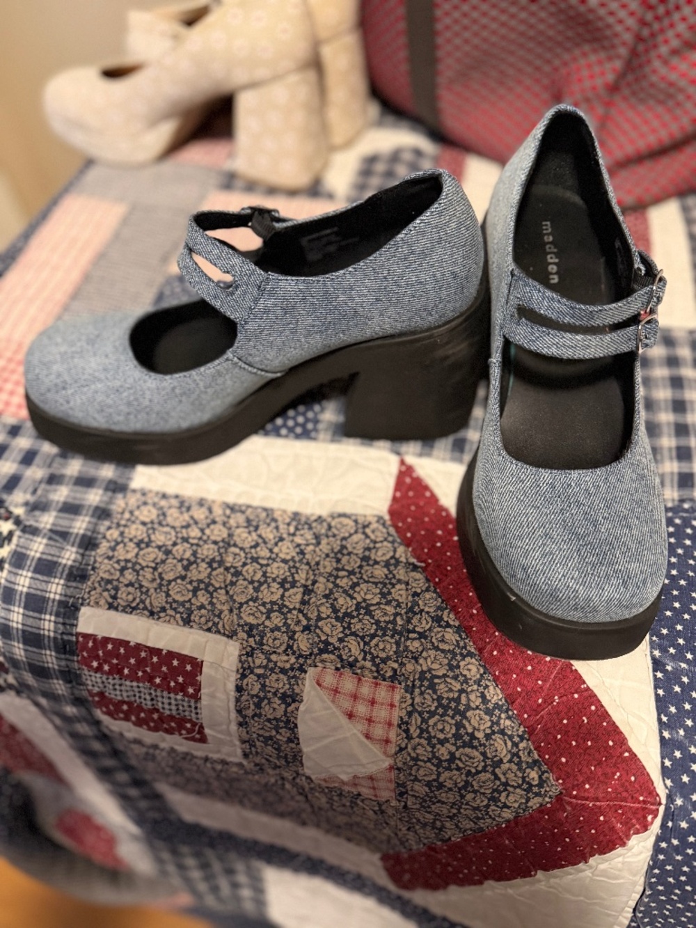 Madden Girl denim Mary Jane size 8